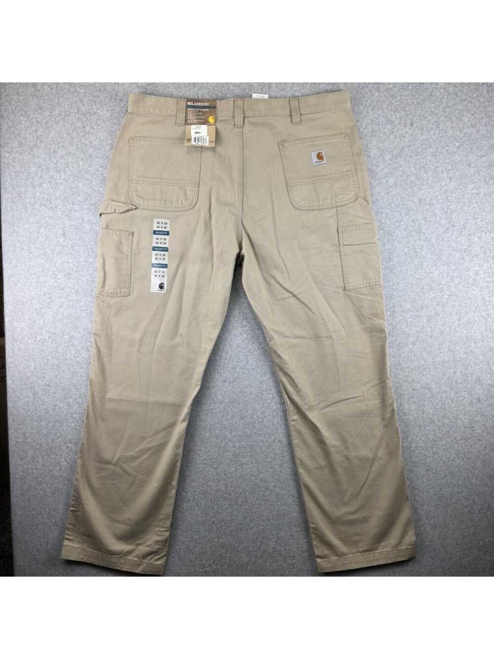 Carhartt B324 Pants Mens 42x32 Relaxed Fit Washed Twill Dungaree Beige NWT